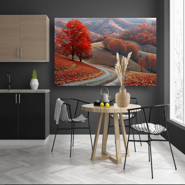 Impressionistisch Landschap met Bomen canvas met baklijst