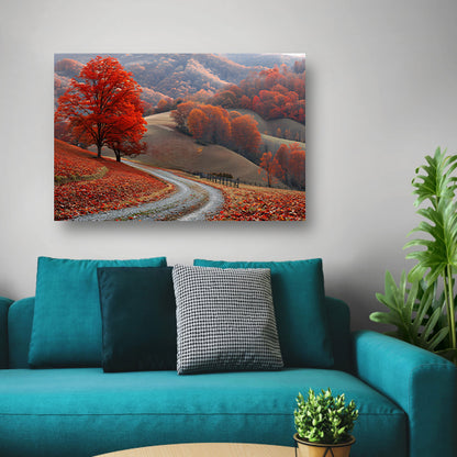 Impressionistisch Landschap met Bomen canvas met baklijst