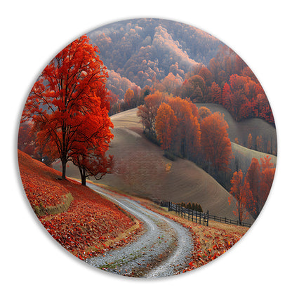 Impressionistisch Landschap met Bomen forex muurcirkel