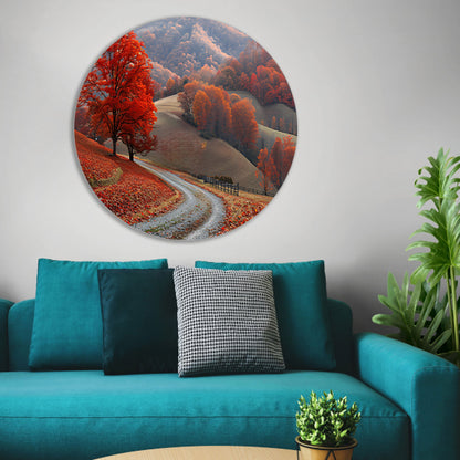 Impressionistisch Landschap met Bomen forex muurcirkel