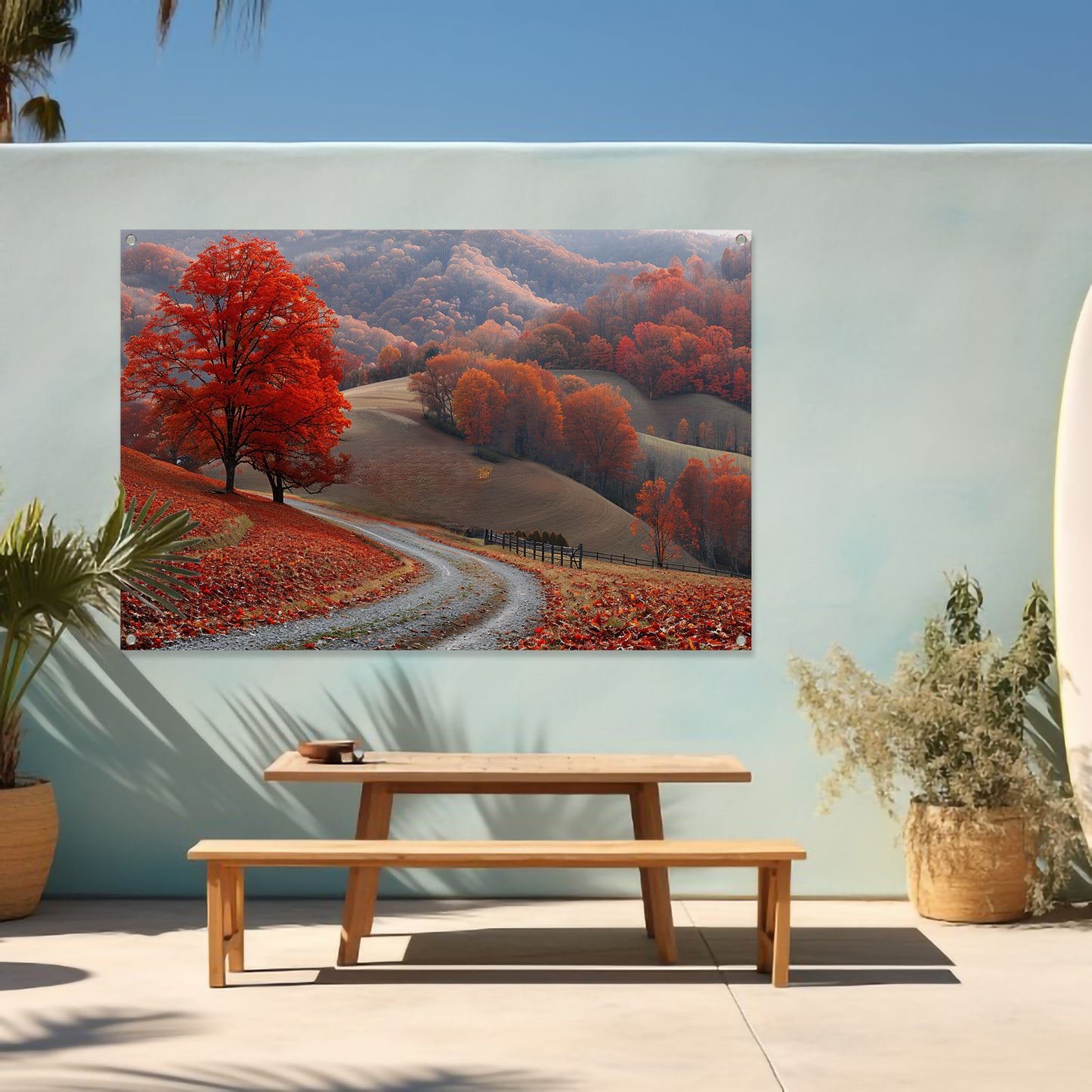 Impressionistisch Landschap met Bomen tuinposter