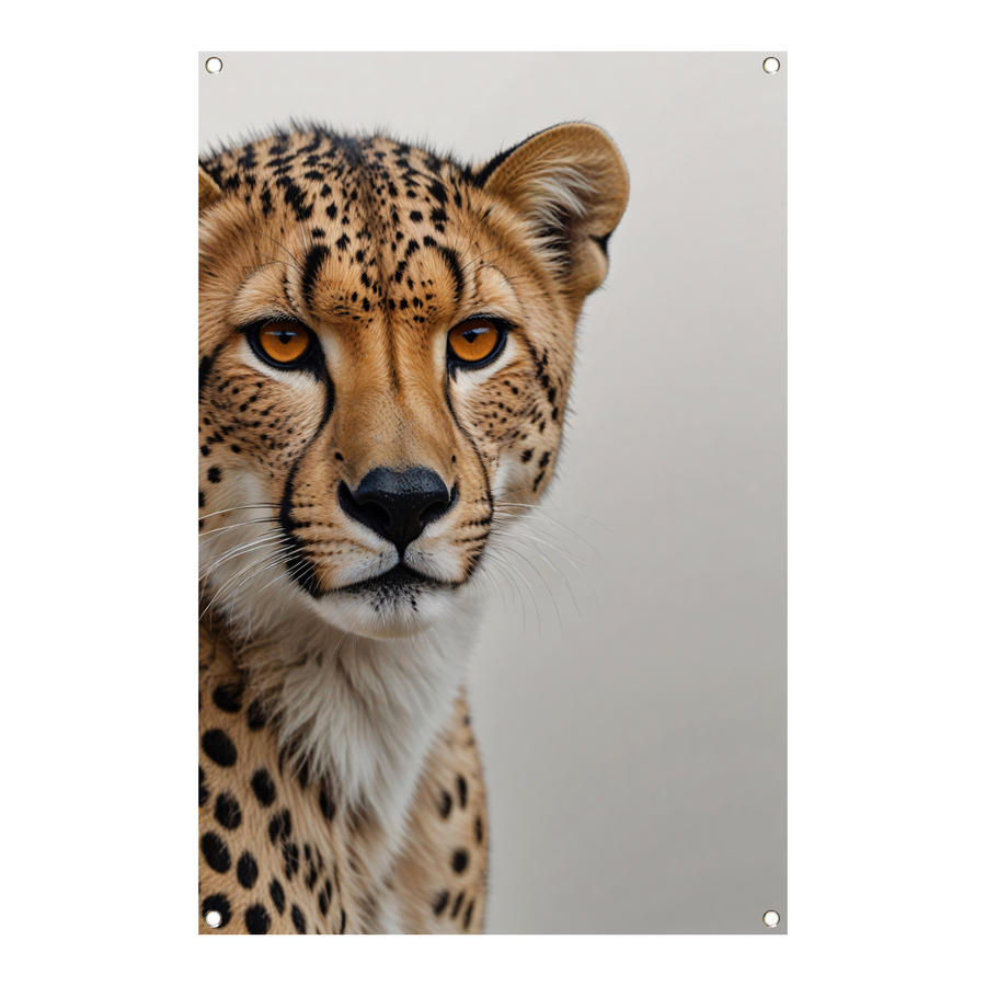 Intense Blik van een Majestueuze Cheeta tuinposter