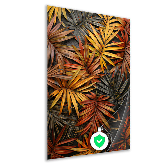 Modern Print van Herfstkleurige Palmbladeren poster