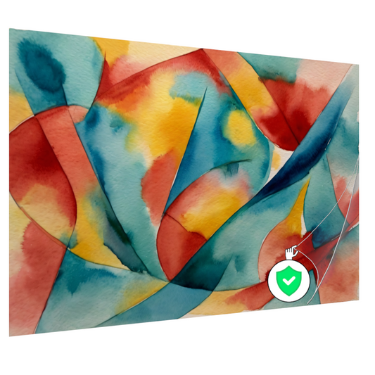 Vloeiende Abstractie in Levendige Waterverf poster