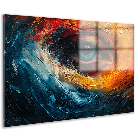 Blauw ogen acrylglas