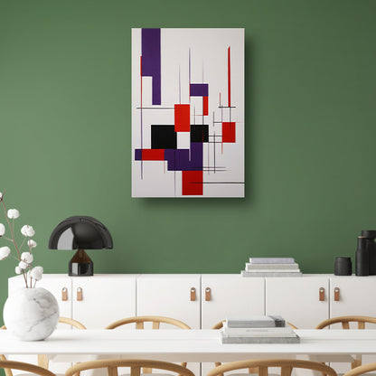 Geometrische Abstractie in Primaire Kleuren canvas