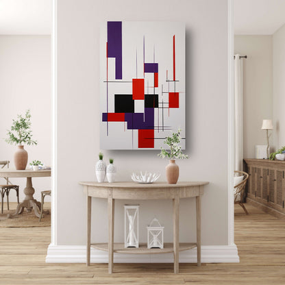 Geometrische Abstractie in Primaire Kleuren canvas