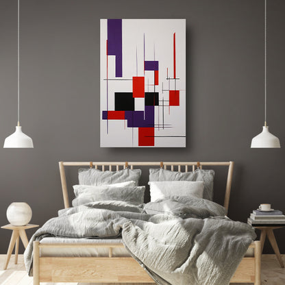 Geometrische Abstractie in Primaire Kleuren canvas