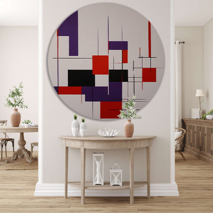 Geometrische Abstractie in Primaire Kleuren forex muurcirkel