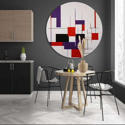 Geometrische Abstractie in Primaire Kleuren forex muurcirkel