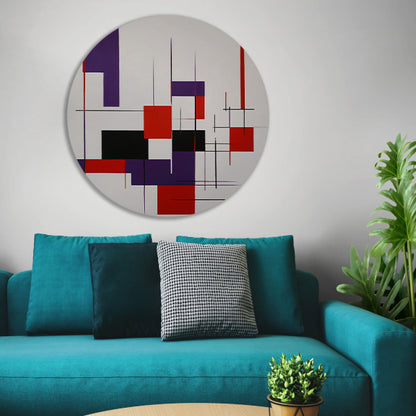 Geometrische Abstractie in Primaire Kleuren forex muurcirkel