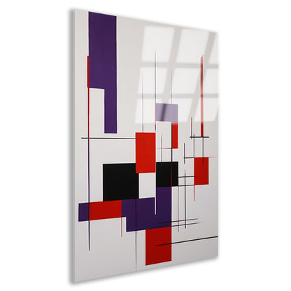 Geometrische Abstractie in Primaire Kleuren acrylglas
