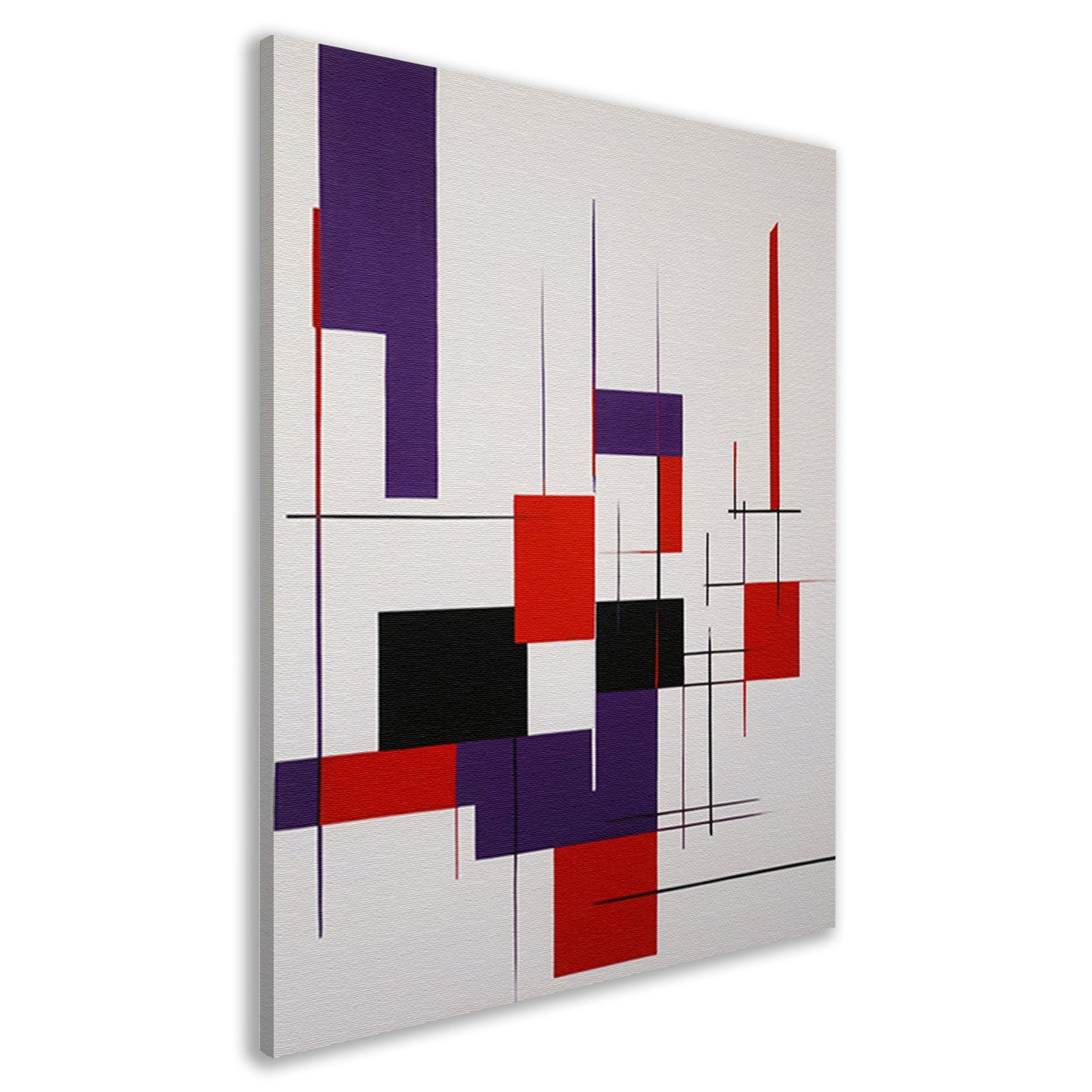 Geometrische Abstractie in Primaire Kleuren canvas