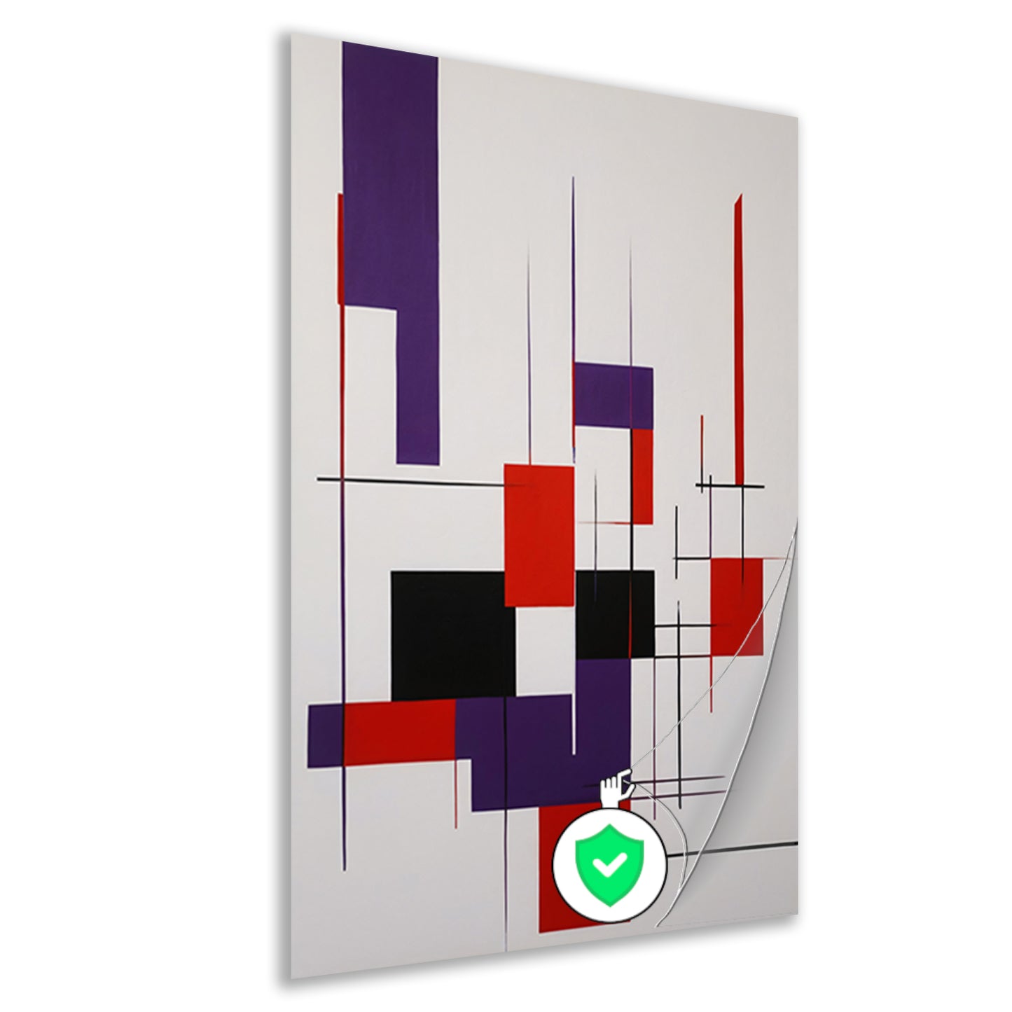 Geometrische Abstractie in Primaire Kleuren poster