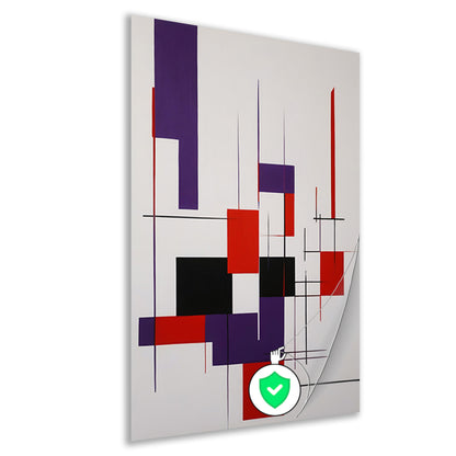 Geometrische Abstractie in Primaire Kleuren poster