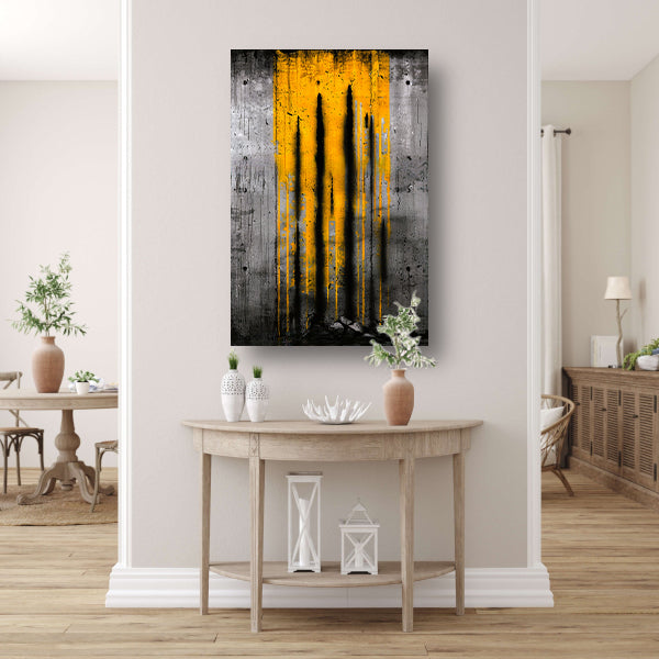 Moderne abstracte kunst met dynamische strepen poster