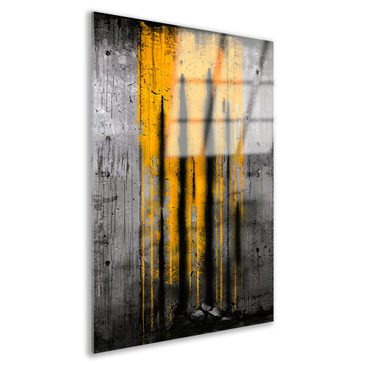 Moderne abstracte kunst met dynamische strepen acrylglas
