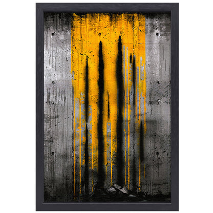 Moderne abstracte kunst met dynamische strepen canvas met baklijst