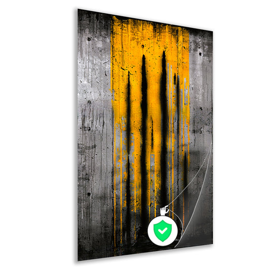 Moderne abstracte kunst met dynamische strepen poster