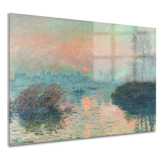 Zonsondergang op de Seine bij Lavacourt - Claude Monet acrylglas