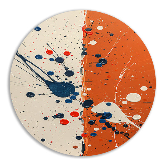 Abstract  met Kleurrijk verfspatten forex muurcirkel