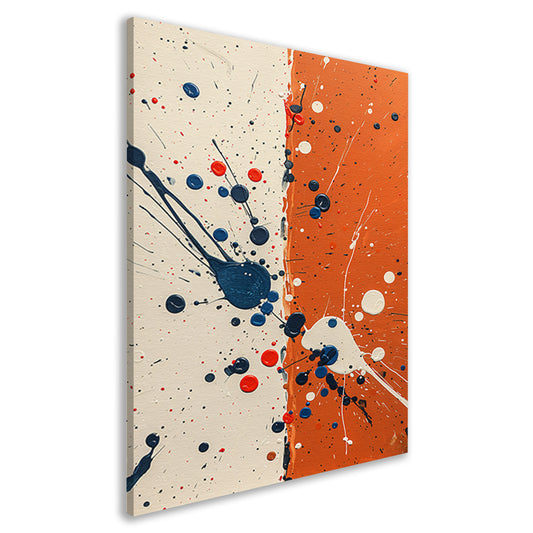 Abstract  met Kleurrijk verfspatten canvas