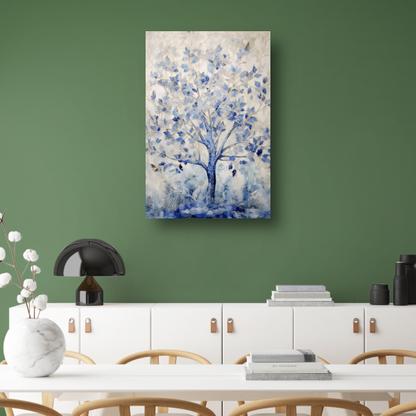 Minimalistische blauwe boom Acrylglas