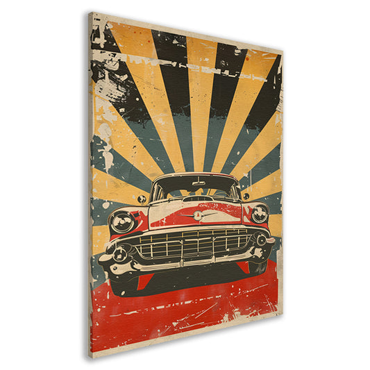 Klassieke Auto in Retro Stijl Poster canvas