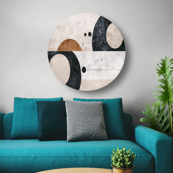 Abstracte harmonie van cirkels en lijnen forex muurcirkel