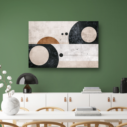 Abstracte harmonie van cirkels en lijnen acrylglas