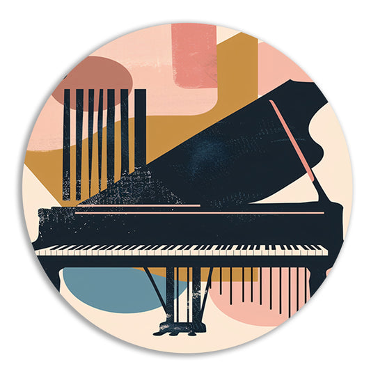 Abstract Piano in Levendige Kleuren forex muurcirkel