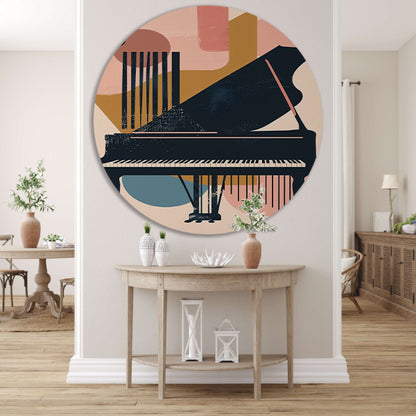 Abstract Piano in Levendige Kleuren forex muurcirkel