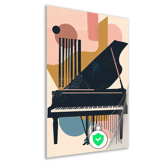 Abstract Piano in Levendige Kleuren poster