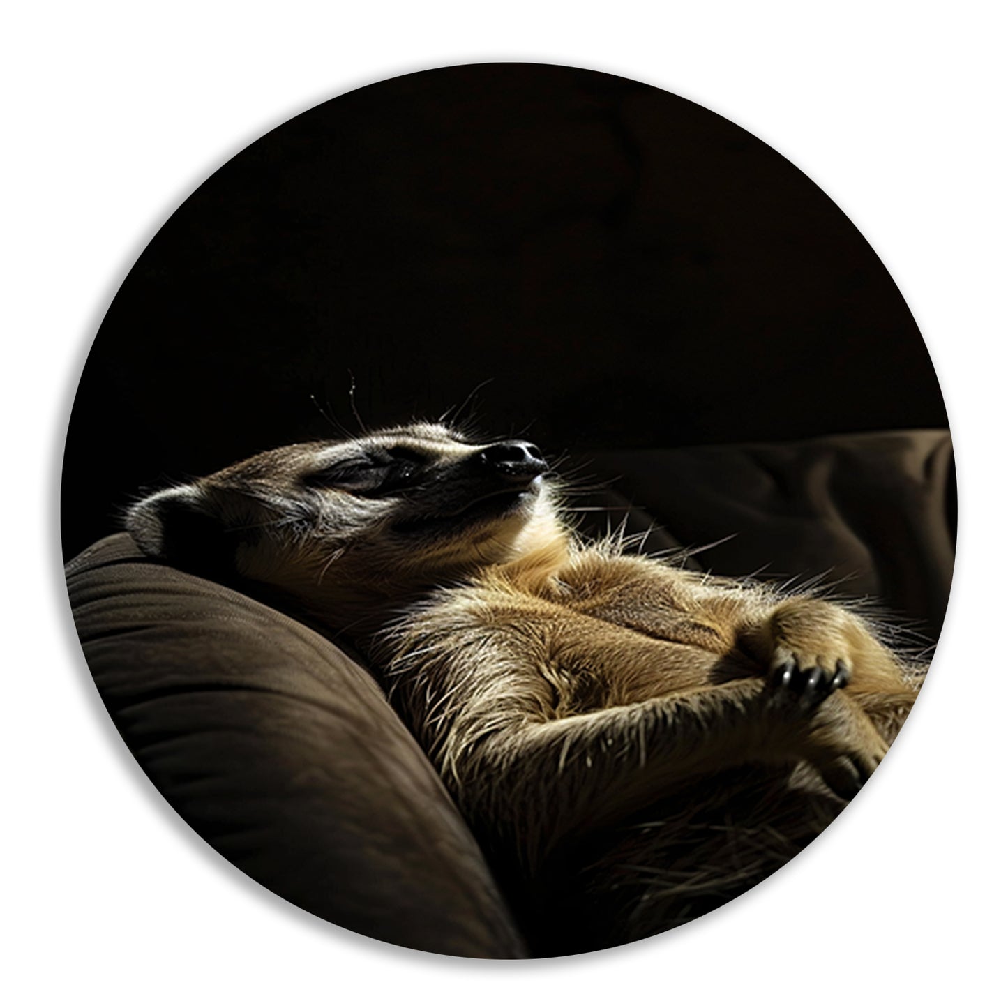 Slapende Meerkat op Bank forex muurcirkel