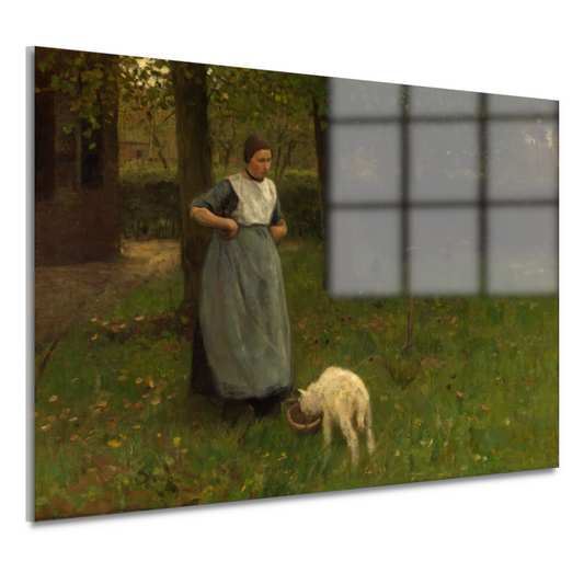 Vrouw uit Laren met Lamsvlees - Anton Mauve acrylglas