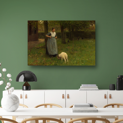 Vrouw uit Laren met Lamsvlees - Anton Mauve poster