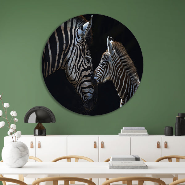 Intiem moment tussen twee zebras forex muurcirkel