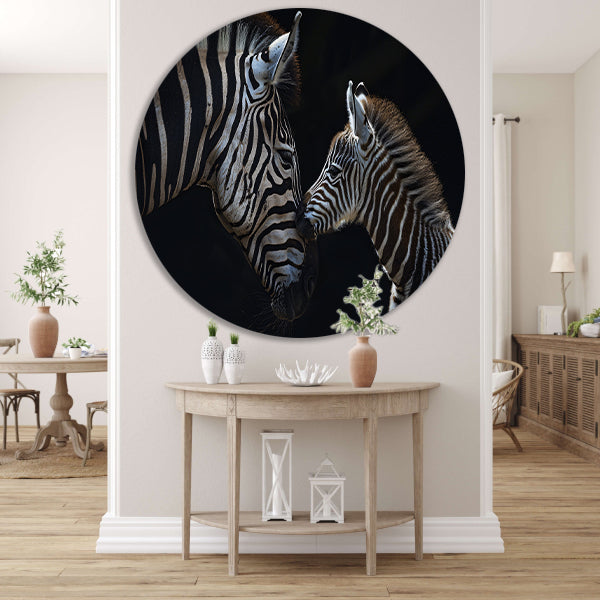 Intiem moment tussen twee zebras forex muurcirkel