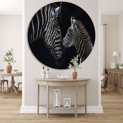 Intiem moment tussen twee zebras forex muurcirkel