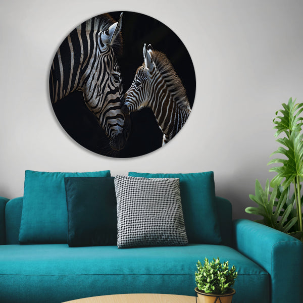 Intiem moment tussen twee zebras forex muurcirkel