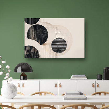 Overlappende cirkels in neutrale tinten poster