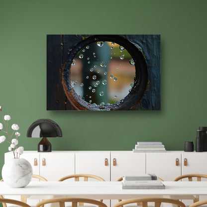 Waterdruppels in Cirkelvormige Opening canvas