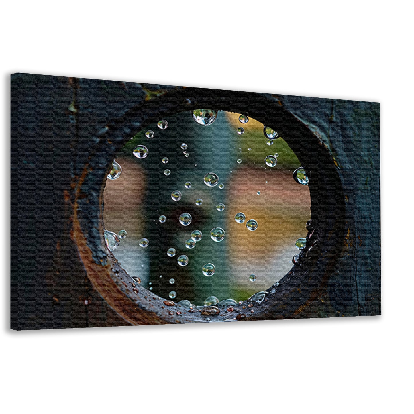 Waterdruppels in Cirkelvormige Opening canvas