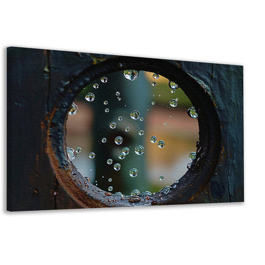 Waterdruppels in Cirkelvormige Opening canvas