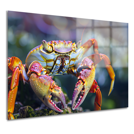 Abstracte krab op rots acrylglas