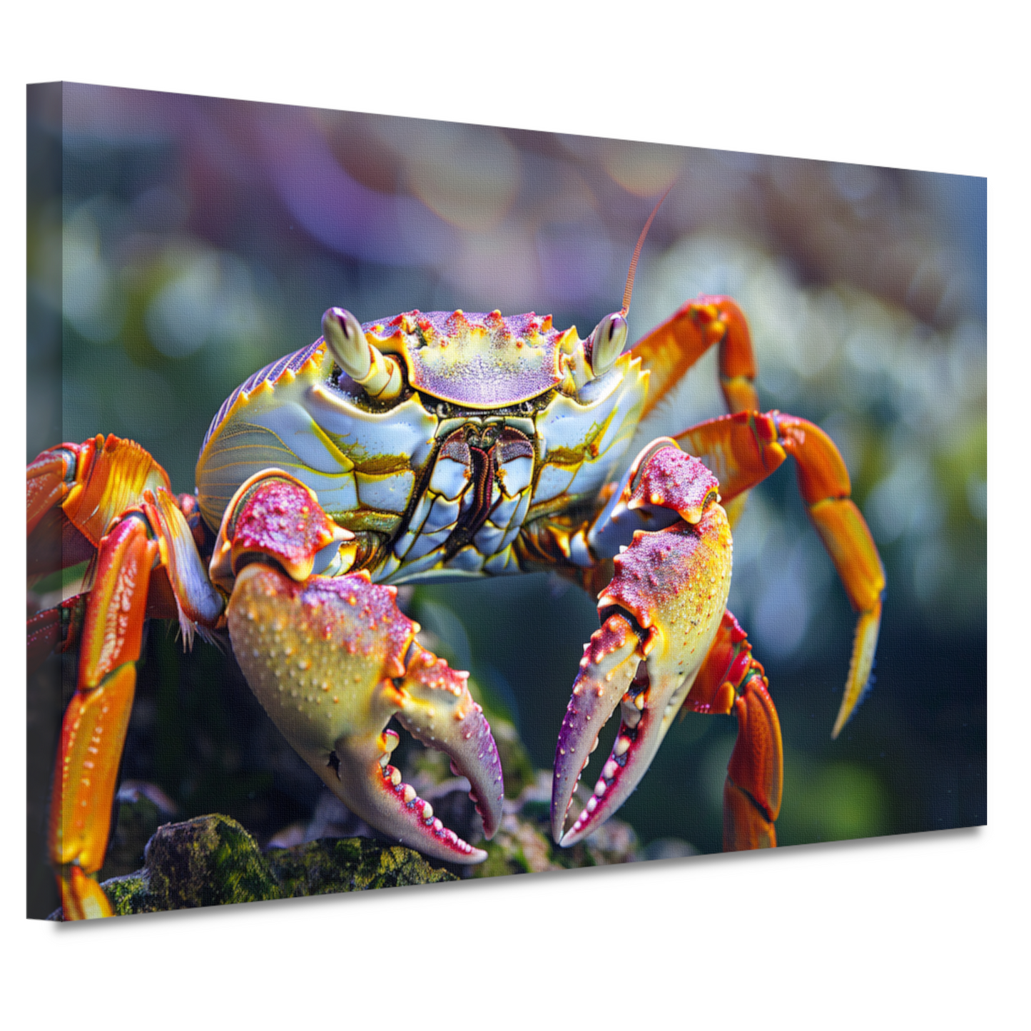 Abstracte krab op rots canvas