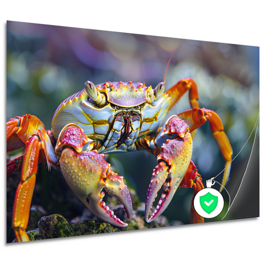 Abstracte krab op rots poster