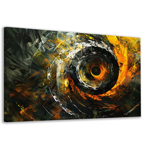 Dynamisch abstract schilderij met spiraalvormen canvas