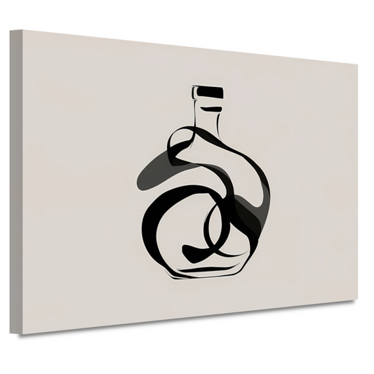Schaduwspel in Monochromatisch Design canvas