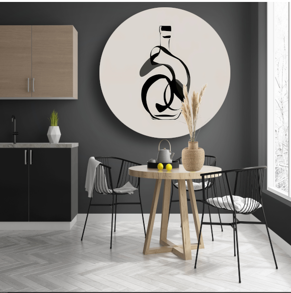Schaduwspel in Monochromatisch Design forex muurcirkel